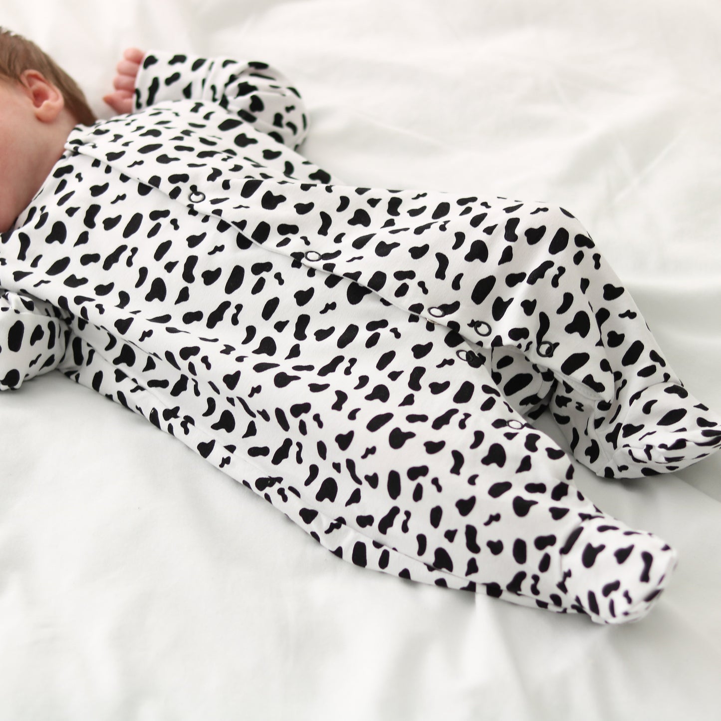 Cow Print Cotton Sleepsuit