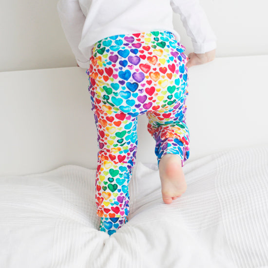 Rainbow Heart Print Leggings