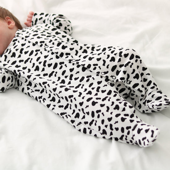 Load image into Gallery viewer, Cow Print Cotton Sleepsuit
