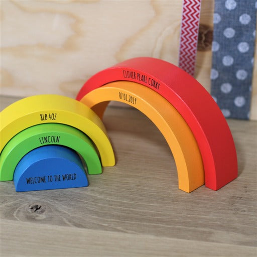 Load image into Gallery viewer, Personalised Wooden Rainbow
