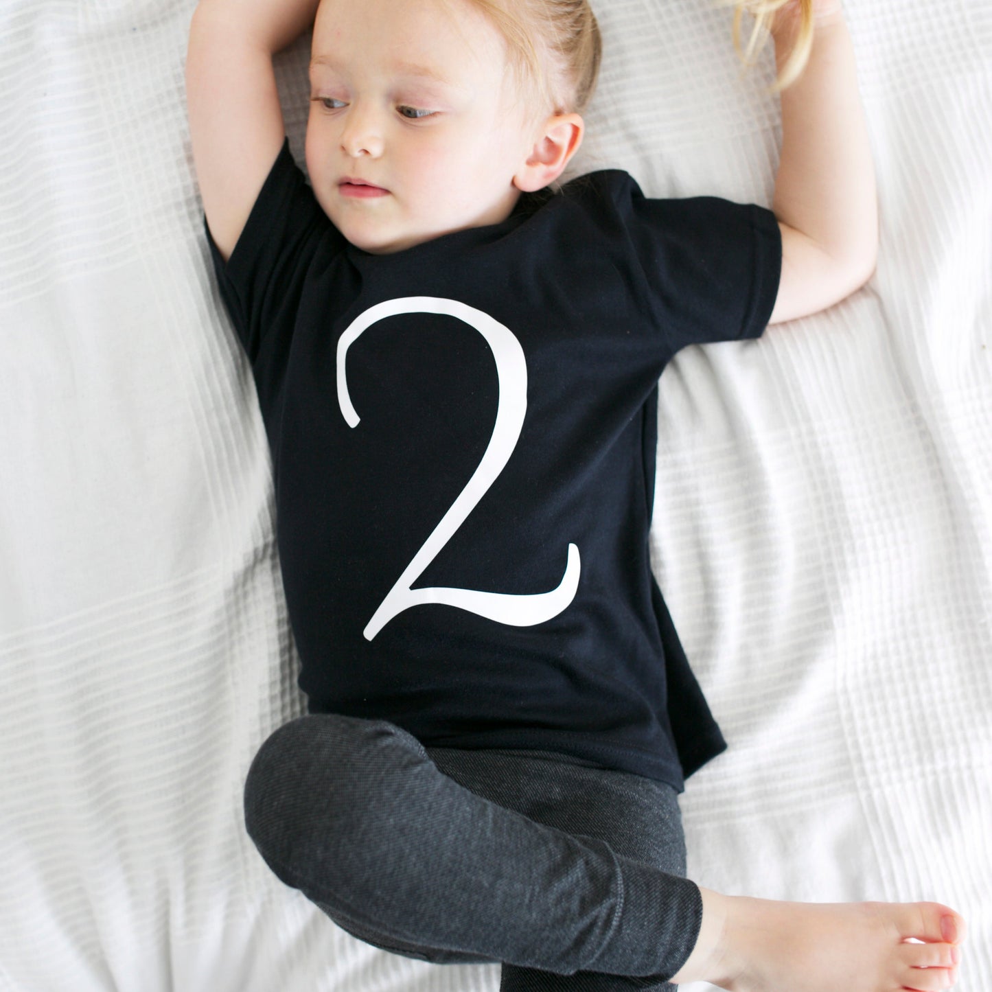 Load image into Gallery viewer, Black Birthday Number 2 T-shirt
