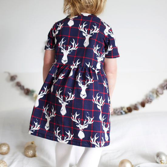 Load image into Gallery viewer, Highland Stag Short Sleeve Dress
