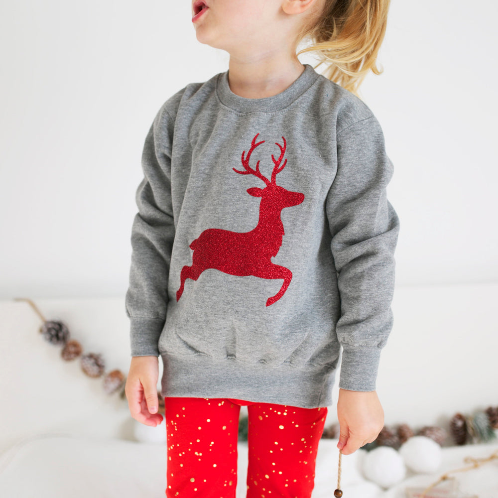 
                  
                    Sparkle Reindeer Grey sweater
                  
                