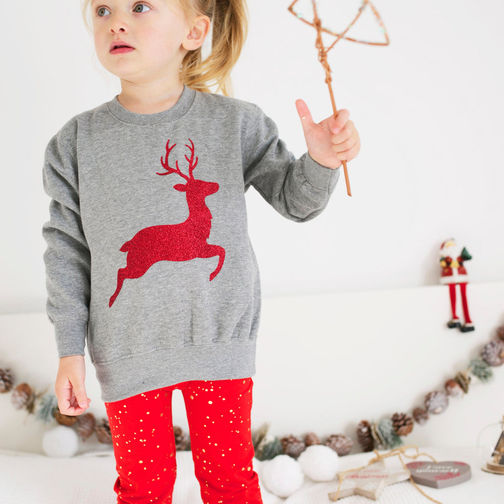 
                  
                    Sparkle Reindeer Grey sweater
                  
                