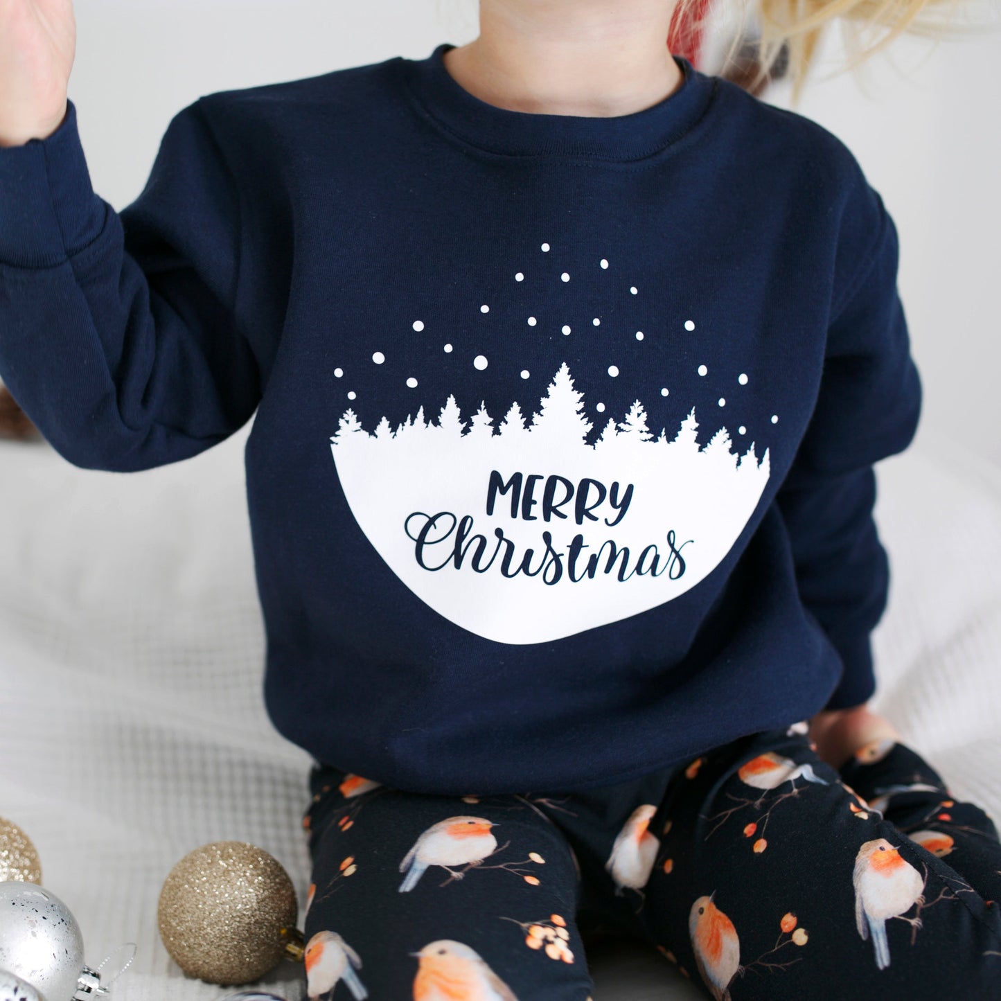 Load image into Gallery viewer, Merry Christmas Navy Sweater
