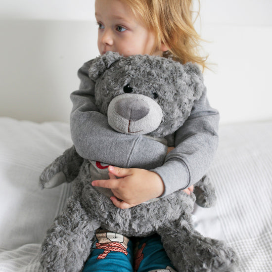 Large Personalised Grey Teddy Bear