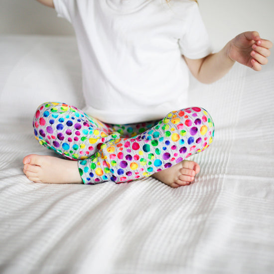 Load image into Gallery viewer, Warm Rainbow Dots Leggings
