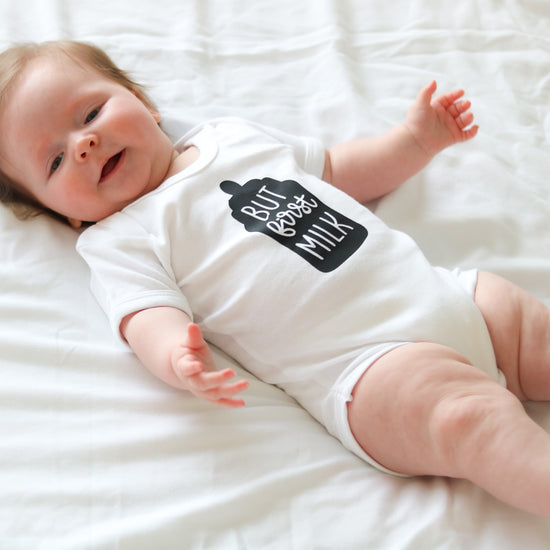 'But first, milk' Baby Vest