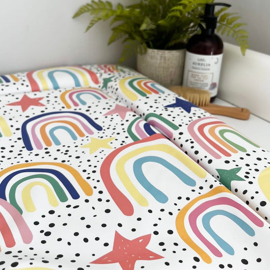 Dotty Rainbow Print Changing Mat