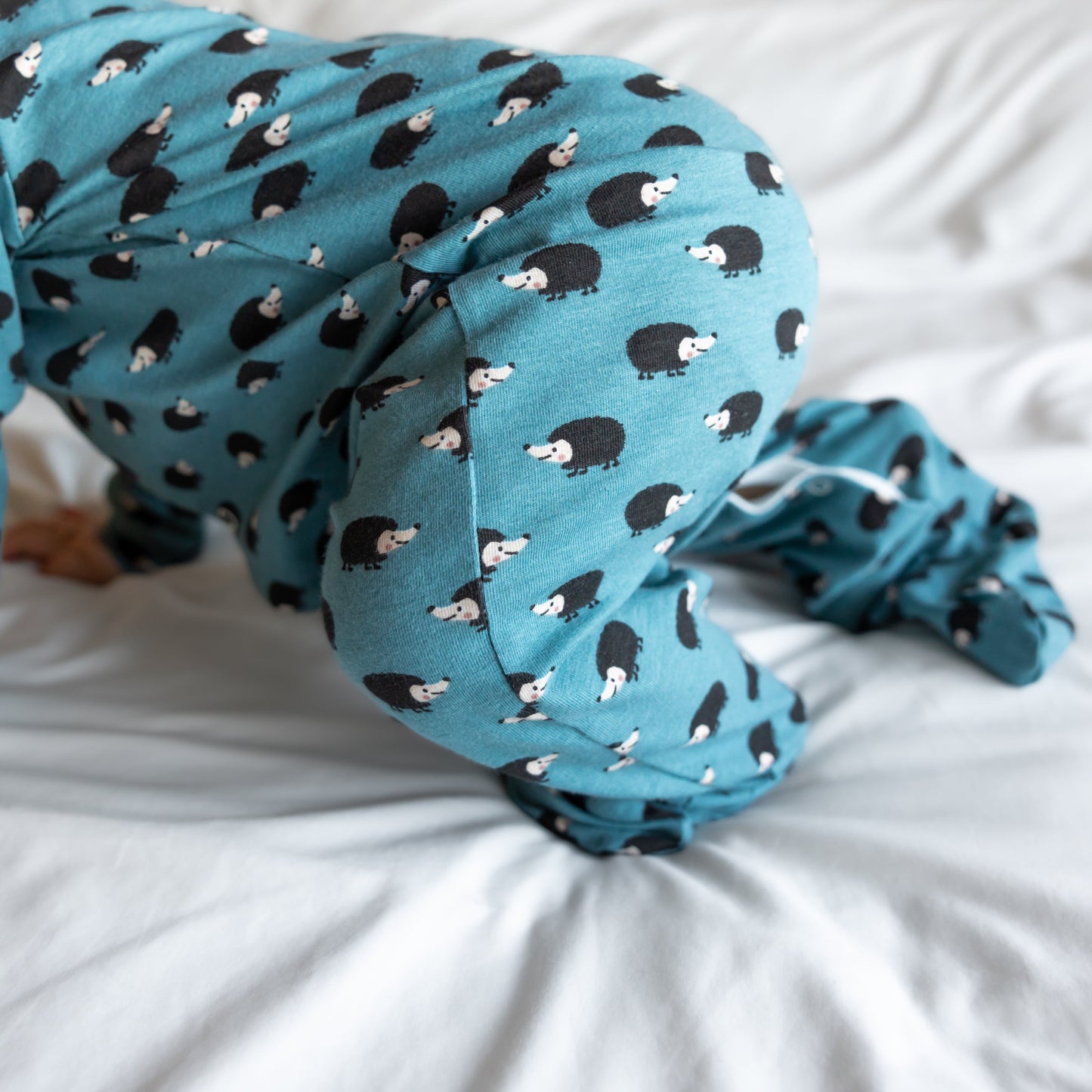 Load image into Gallery viewer, Blue Hedgehog Cotton Sleepsuit
