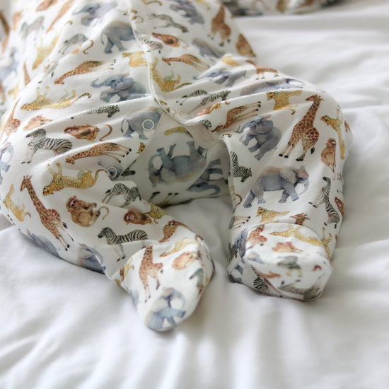 Load image into Gallery viewer, Jungle Safari Cotton Sleepsuit
