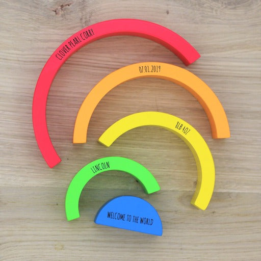 Load image into Gallery viewer, Personalised Wooden Rainbow
