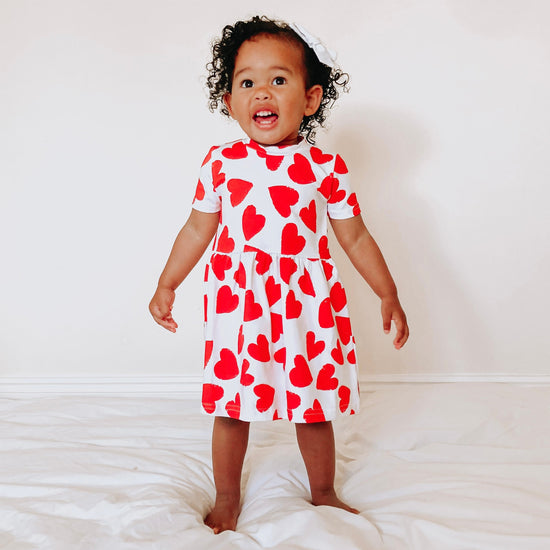 Love Heart Print Dress