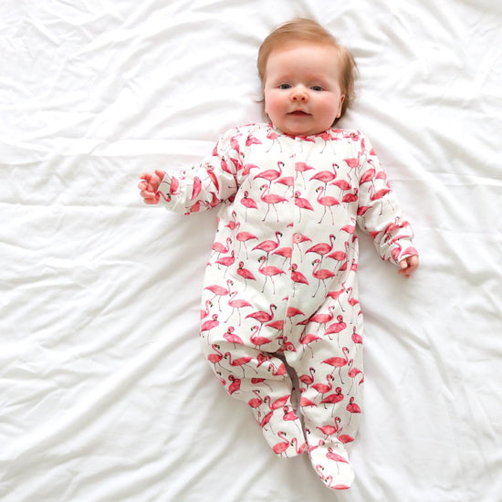 Load image into Gallery viewer, Flamingo Cotton Sleepsuit
