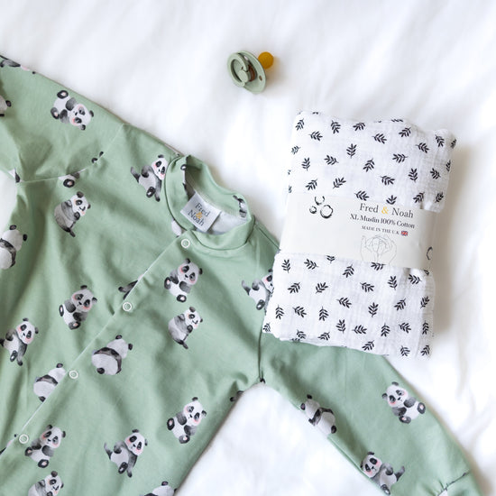 Panda Cotton Sleepsuit