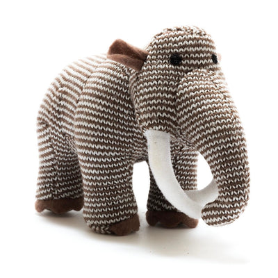 Woolly Mammoth Knitted Baby Rattle