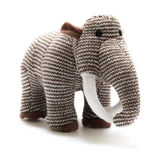 Laden Sie das Bild in den Galerie-Viewer, Woolly Mammoth Knitted Baby Rattle
