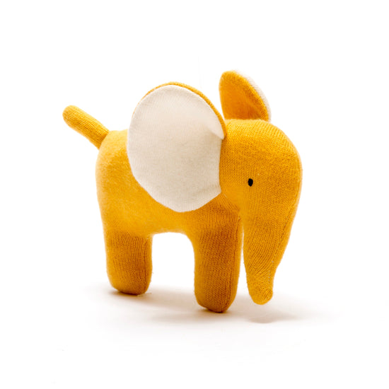 Cargar imagen en el visor de la galería, Knitted Organic Small Mustard Elephant
