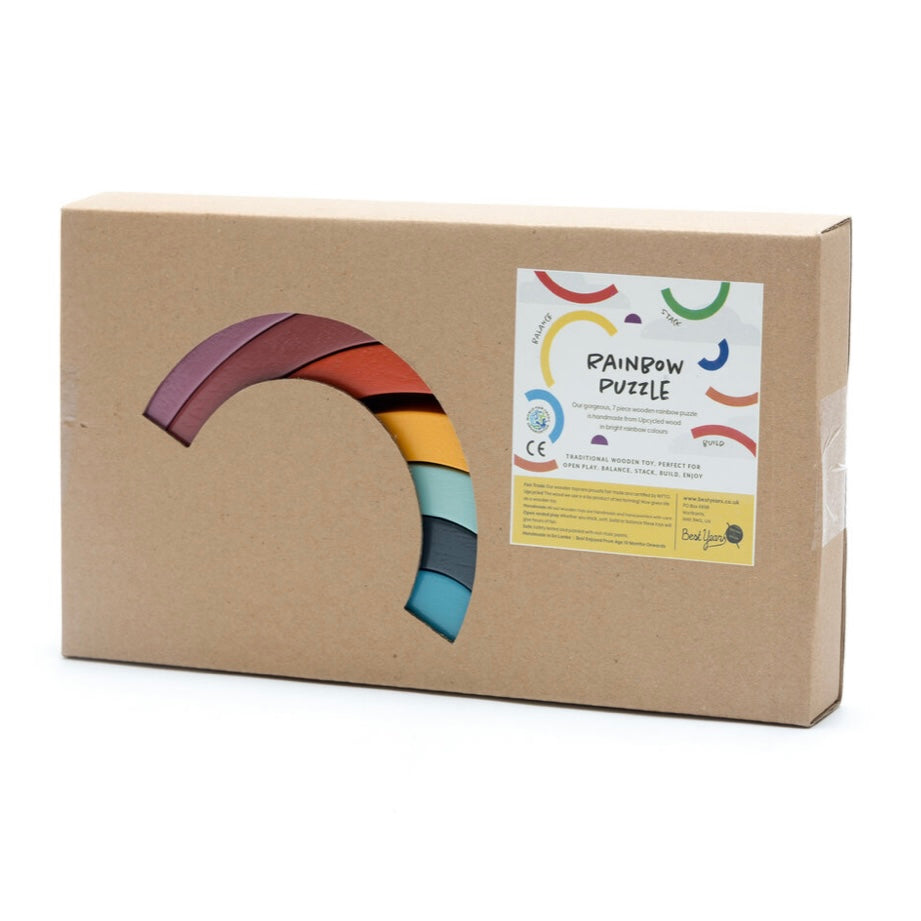 Load image into Gallery viewer, Fairtrade Wooden Rainbow Puzzle
